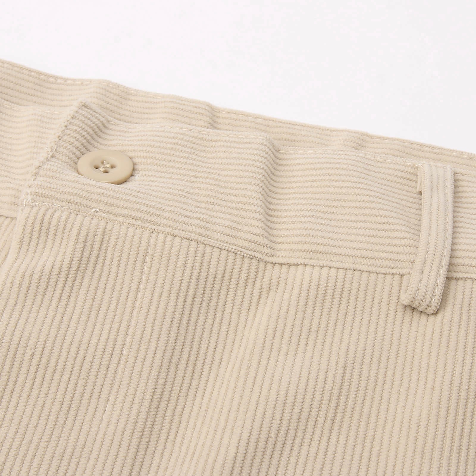 thumbnail image 5 of Pantalones acampanados de pana para hombre: color liso informal, diseño con múltiples bolsillos, cintura elástica para uso profesional o vacacional., 5 of 8
